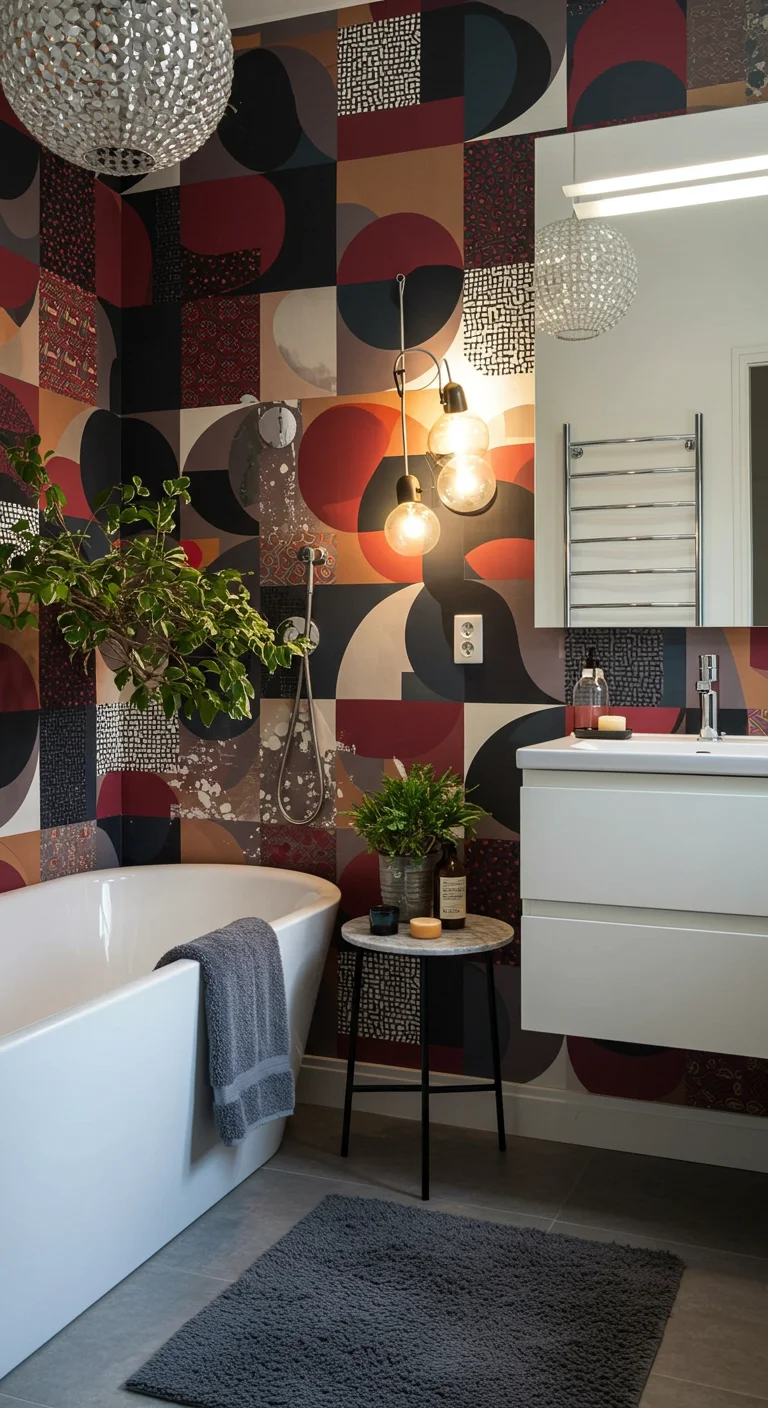 3. Bold Statements: Graphic Wallpaper Designs