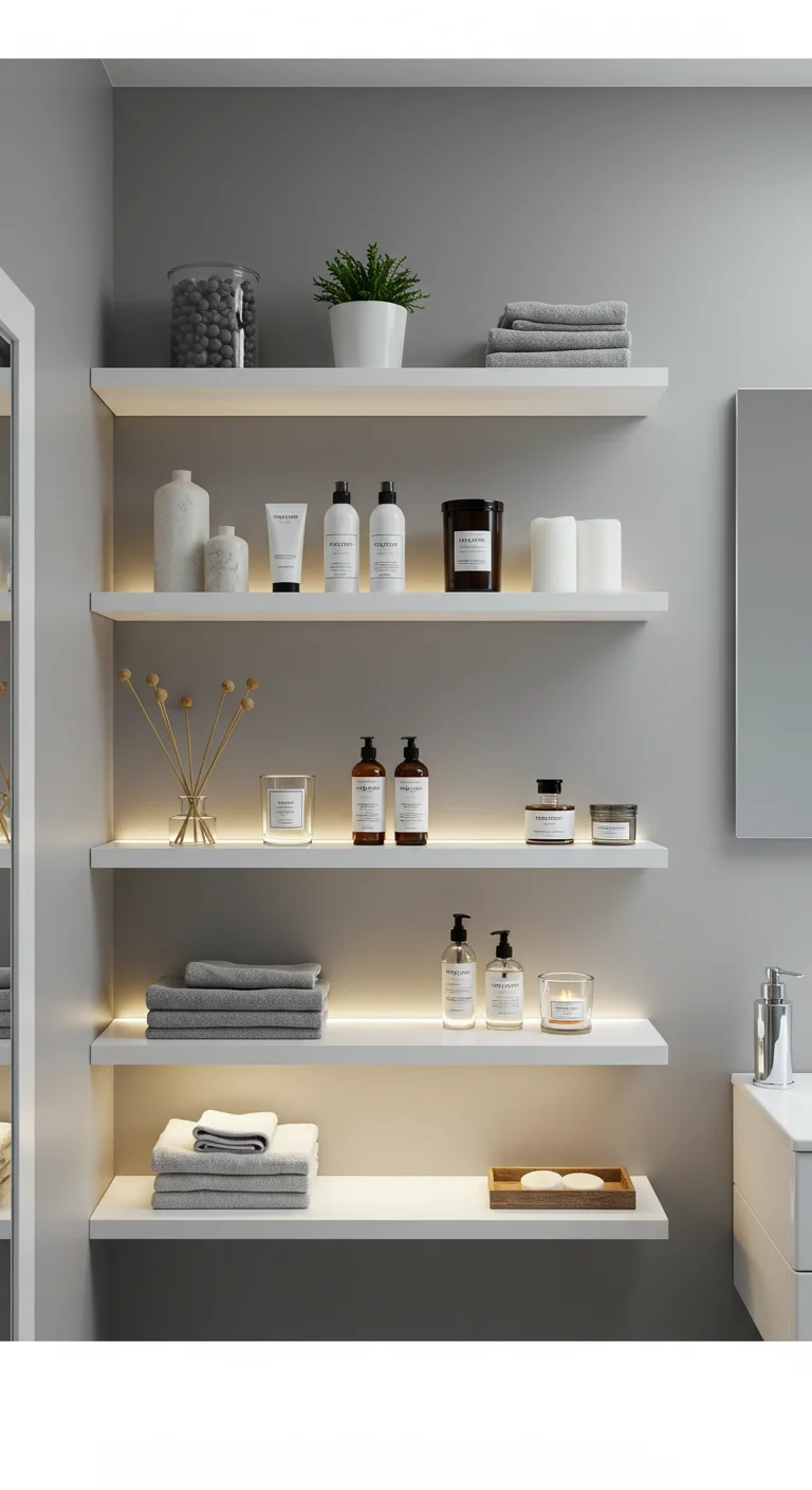 15. Creative Storage: Stylish Floating Shelves