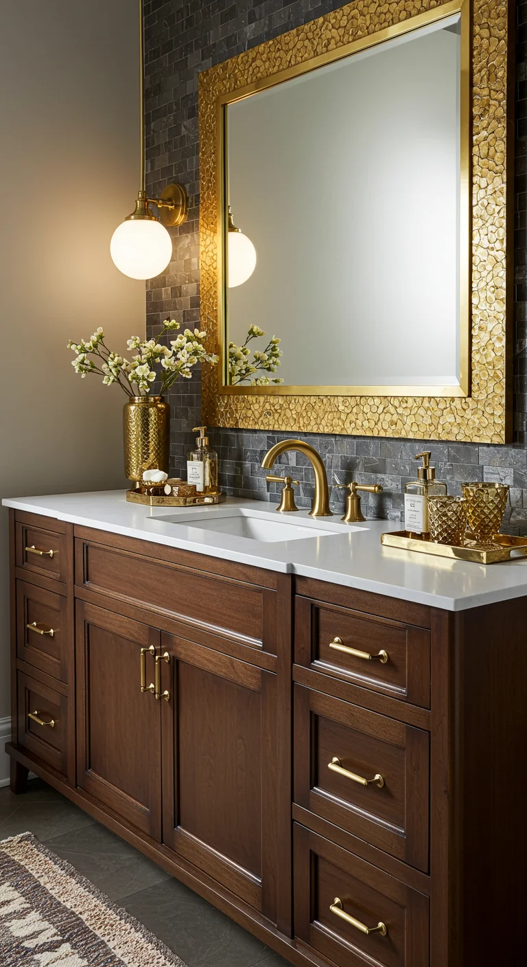 6. Luxe Touch: Glamorous Gold and Brass Accents