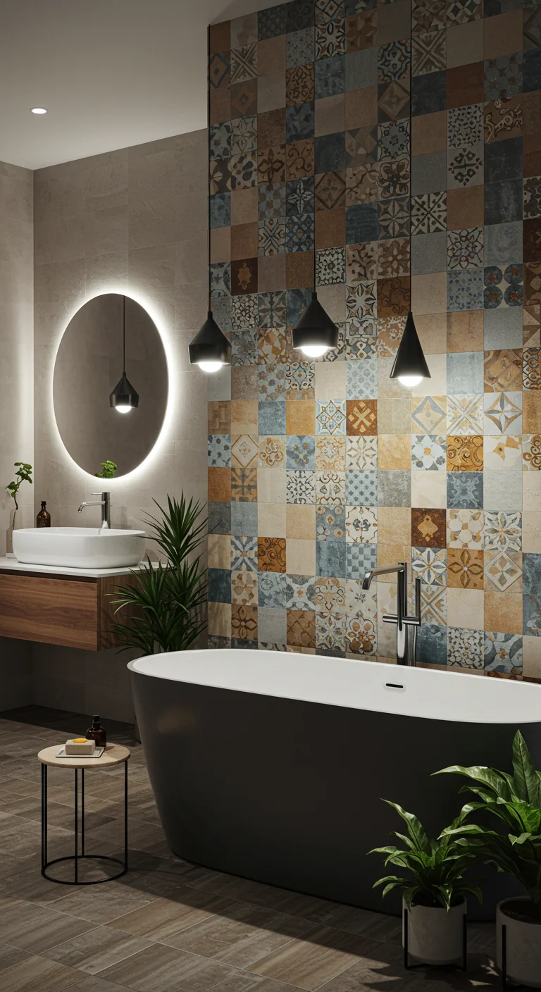 15. Artistic Tiles: Creating a Unique Visual Impact