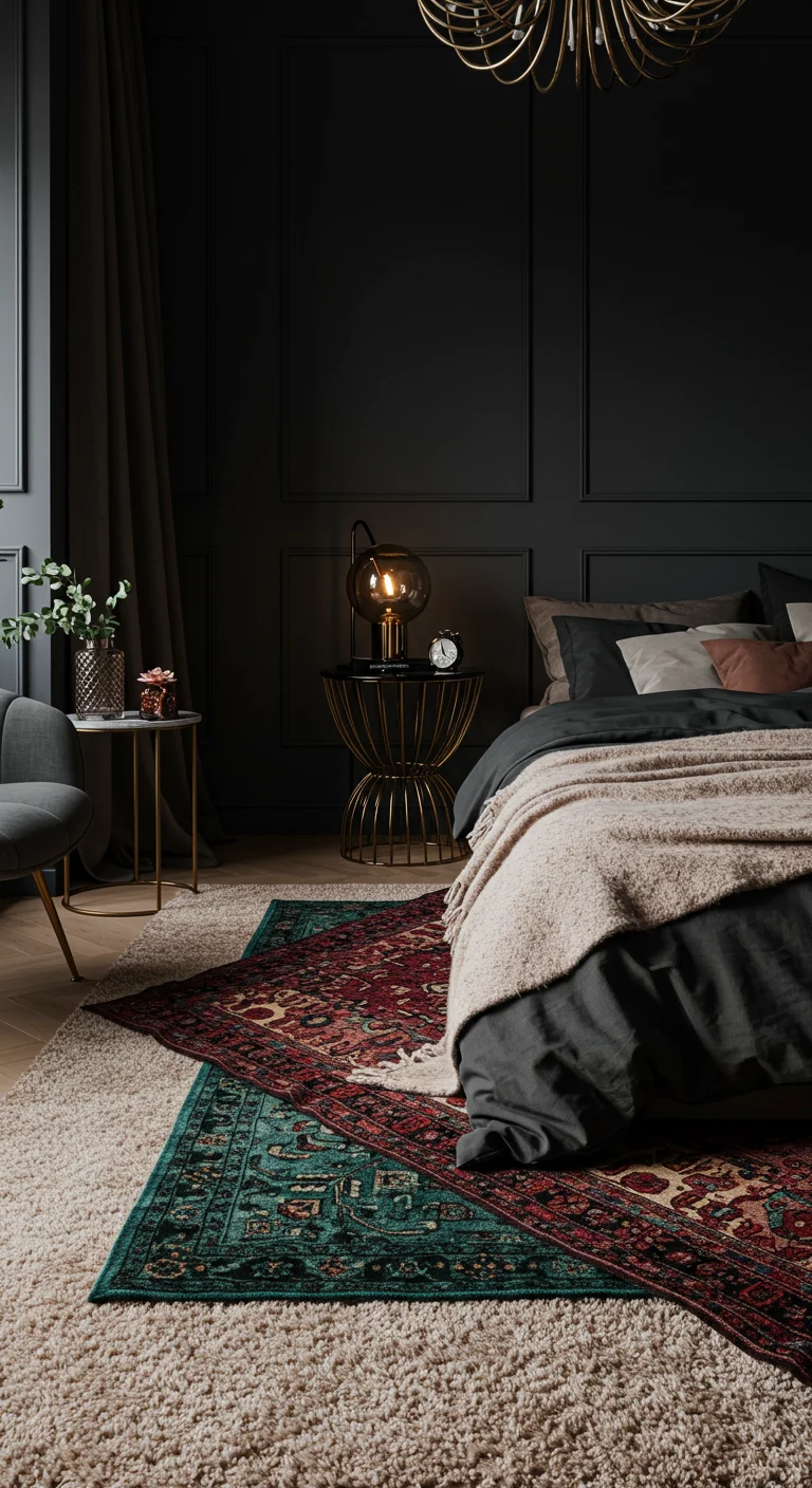 16. Layered Rugs: Creating a Plush Underfoot