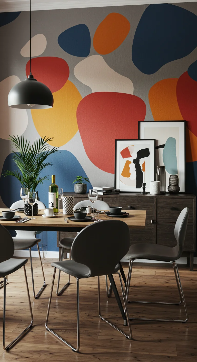 15. Artistic Accent Walls: A Canvas for Creativity