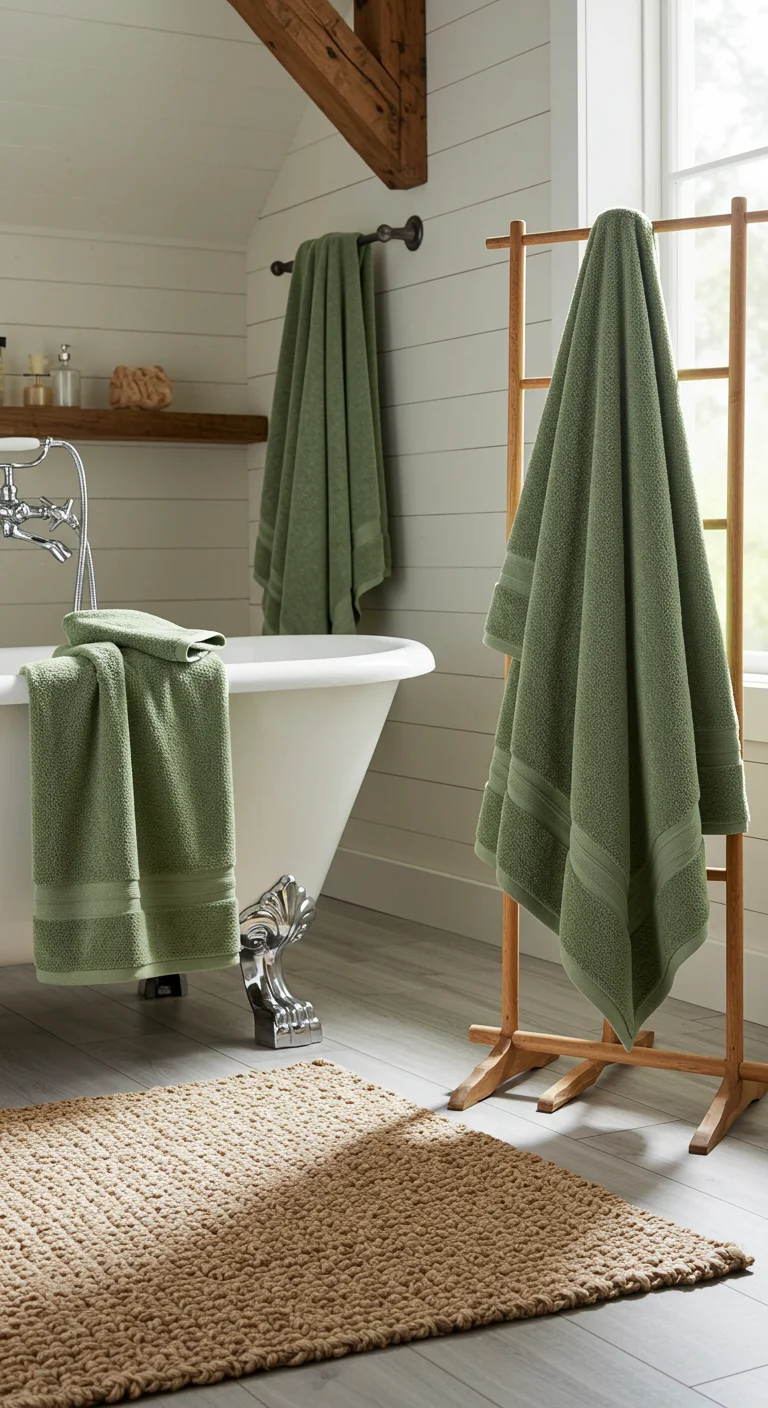 9. Cozy Textiles: Towels and Rugs for Comfort