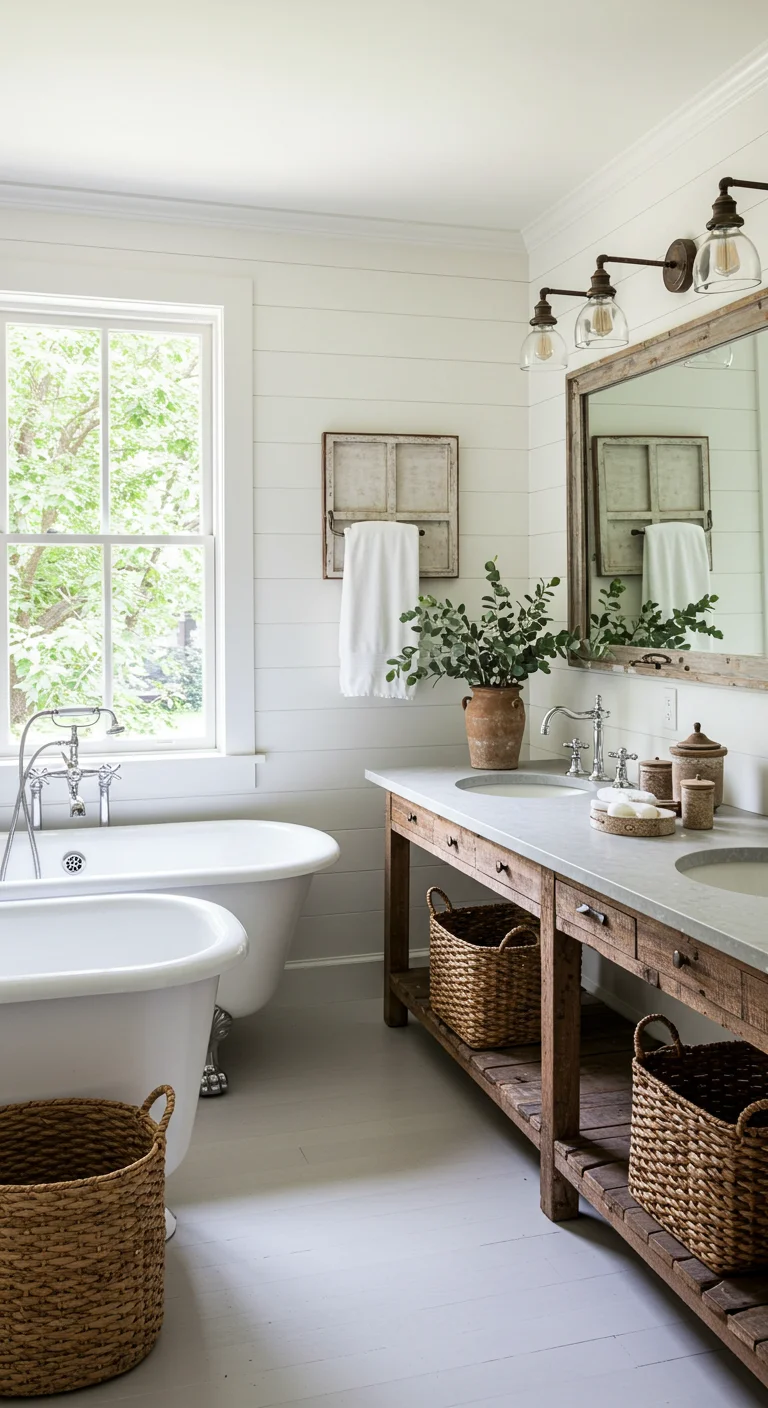 23. Farmhouse Trends: What's Hot in Bathroom Design