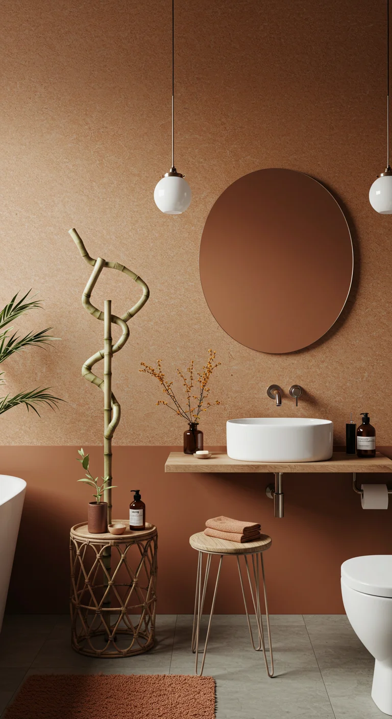 11. Earthy Tones: Ground Your Bathroom with Warm Hues