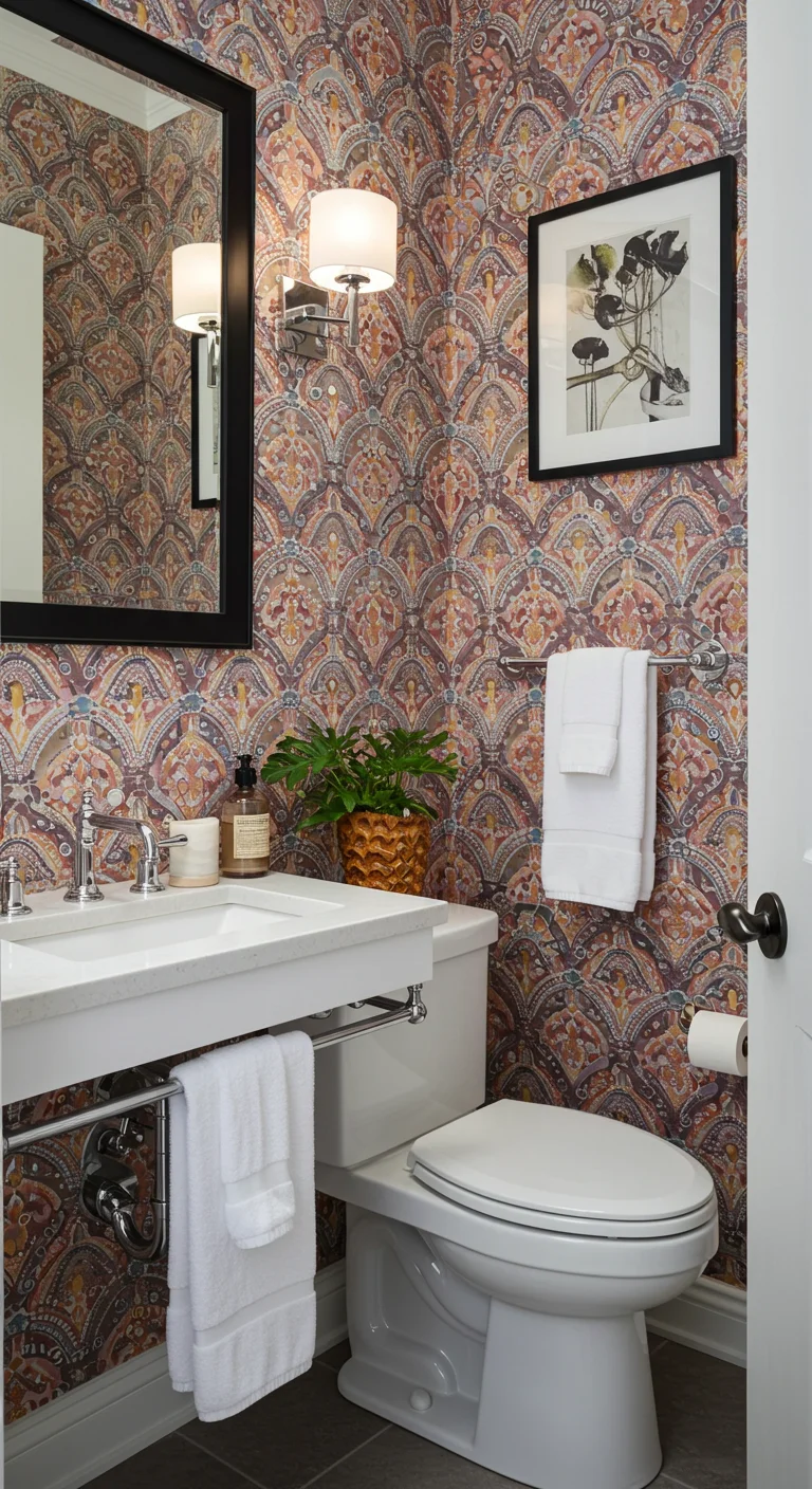 10. Wallpaper Wonders: Bold Patterns to Wow Guests