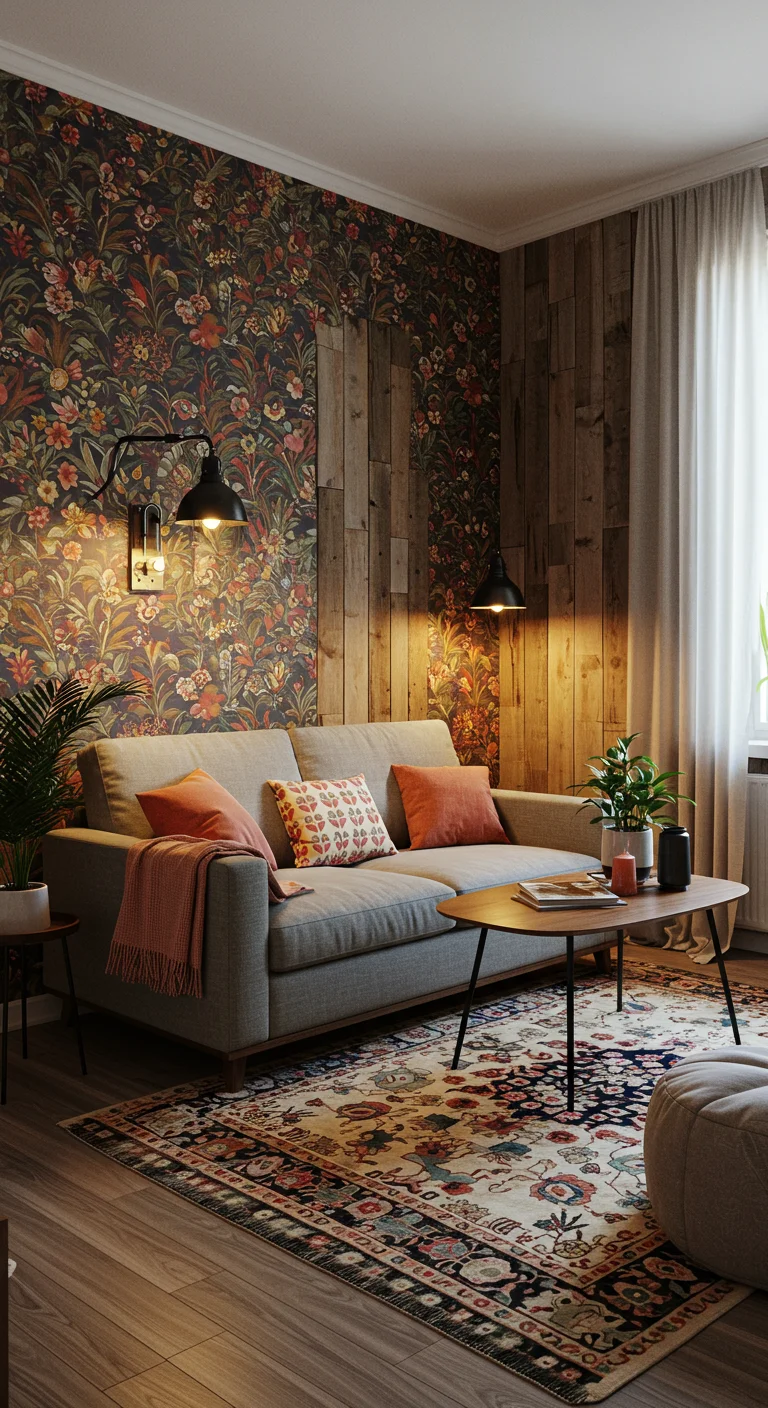 28. Textured Walls: Adding Character with Wallpaper and Panels