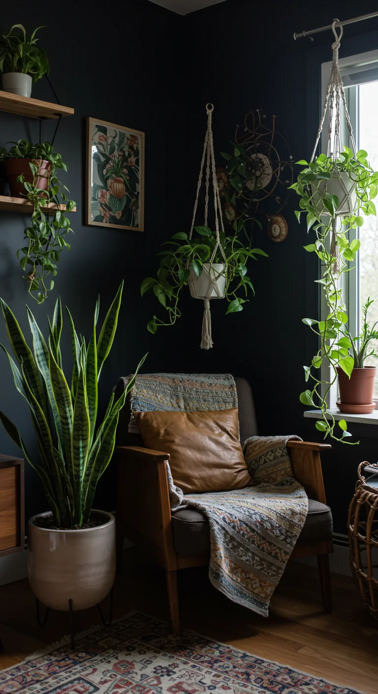 11. Greenery Galore: Incorporating Plants into Dark Spaces