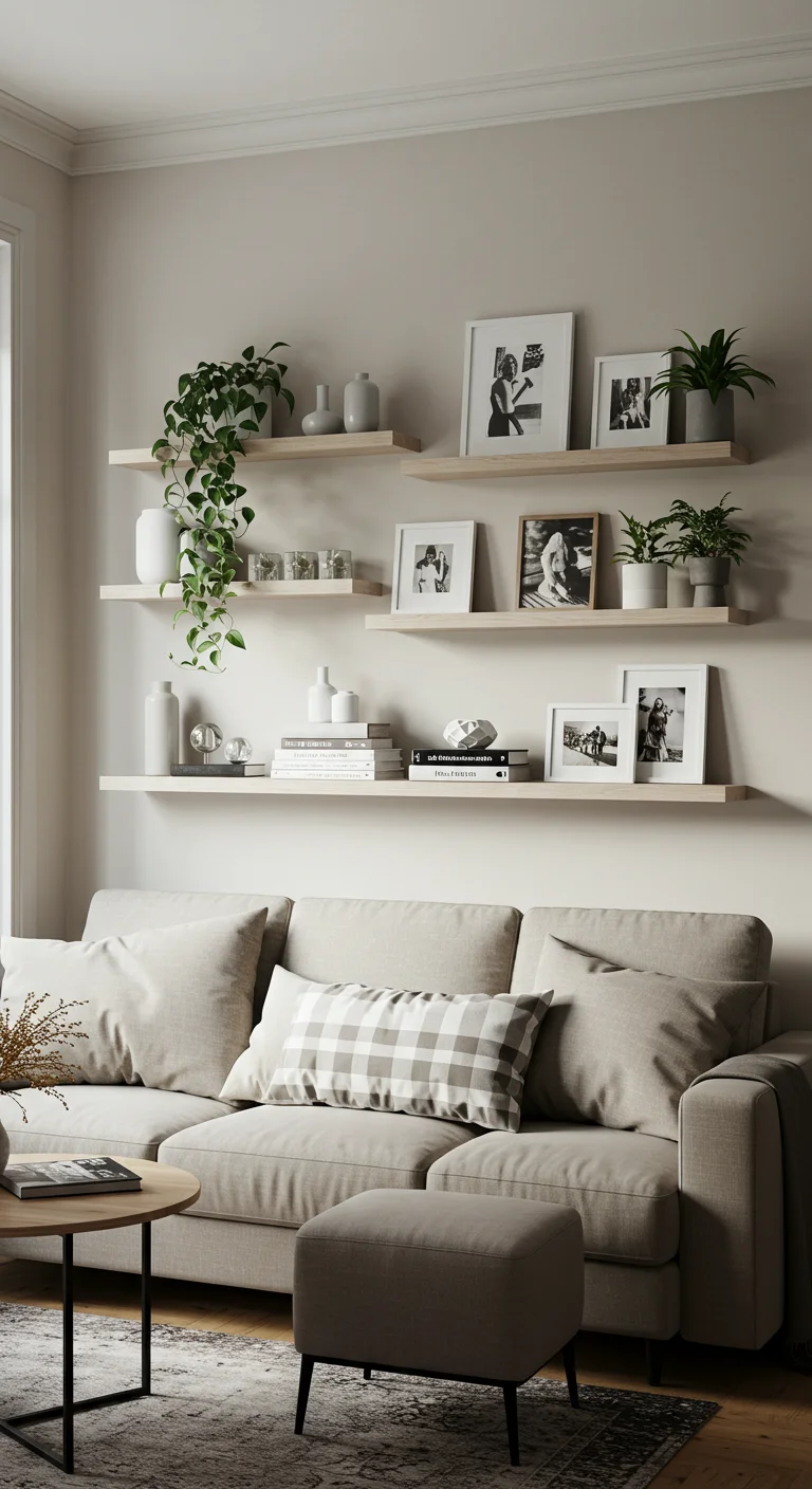 8. Floating Shelves: Function Meets Aesthetic