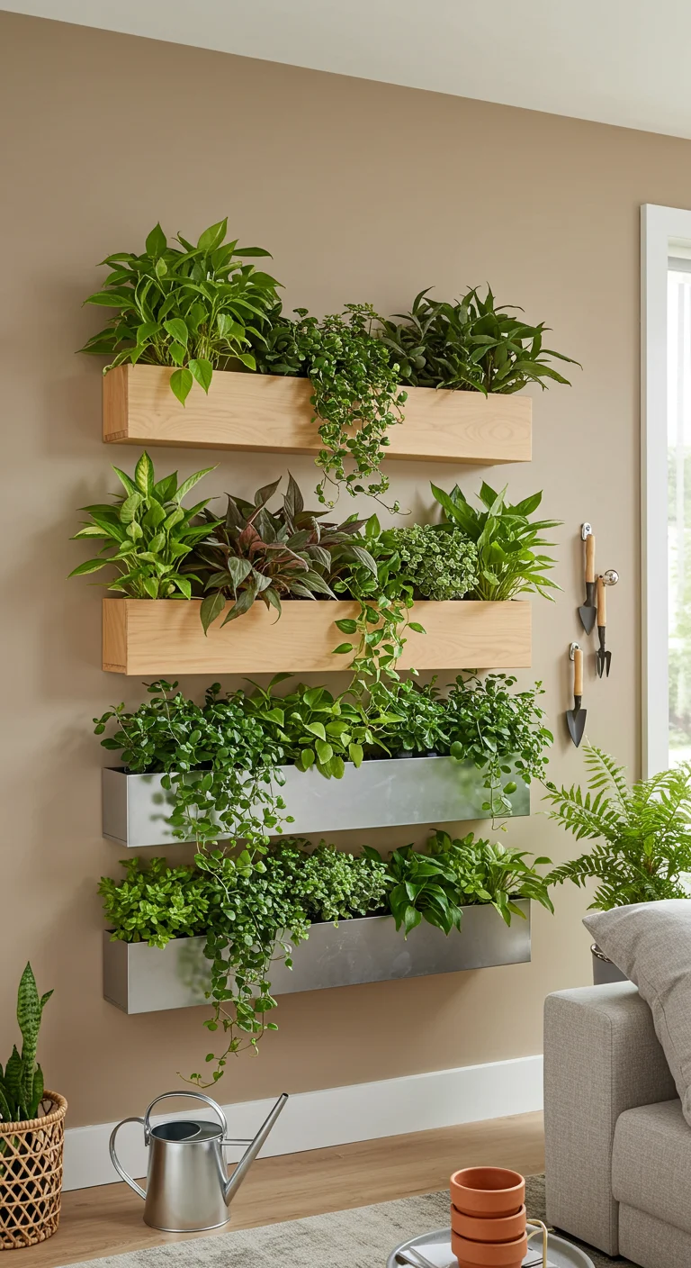 16. Wall-Mounted Planters: Green Walls of Life