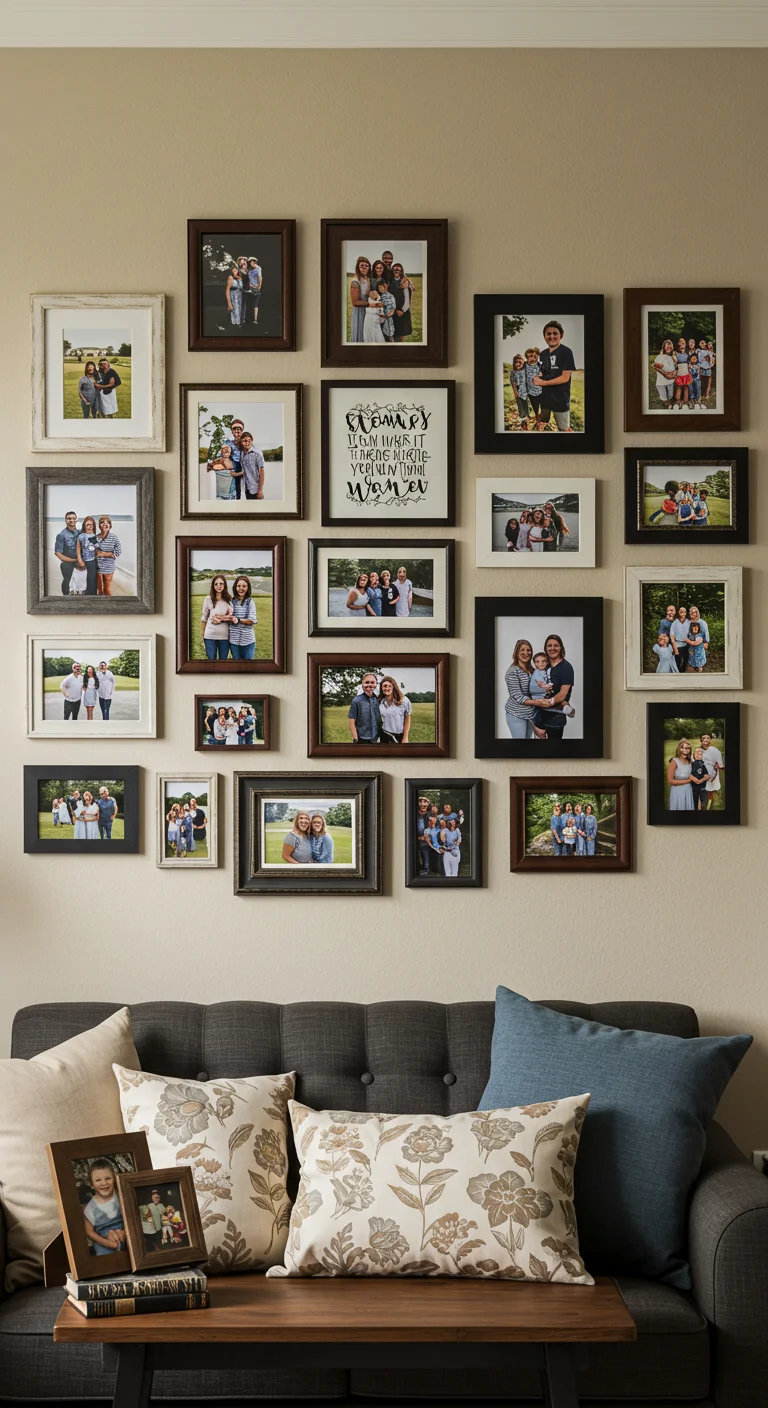 23. Family Photo Collage: Cherished Memories in Frames