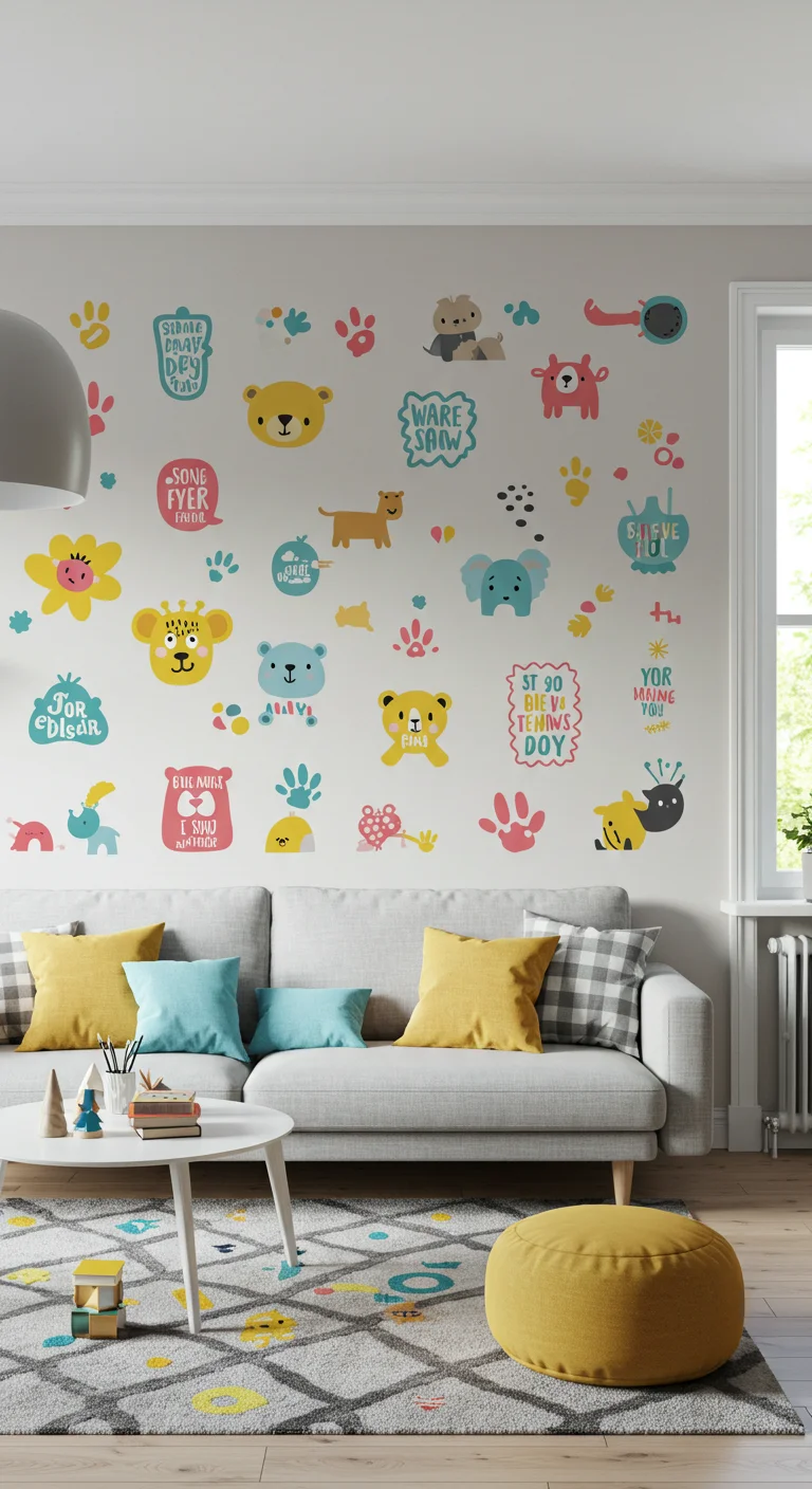 26. Whimsical Wall Decals: Fun and Easy Transformations