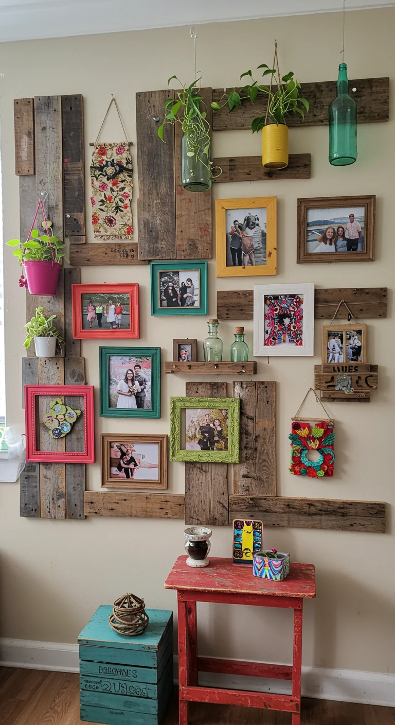 28. Upcycled Materials: Eco-Friendly Wall Decor