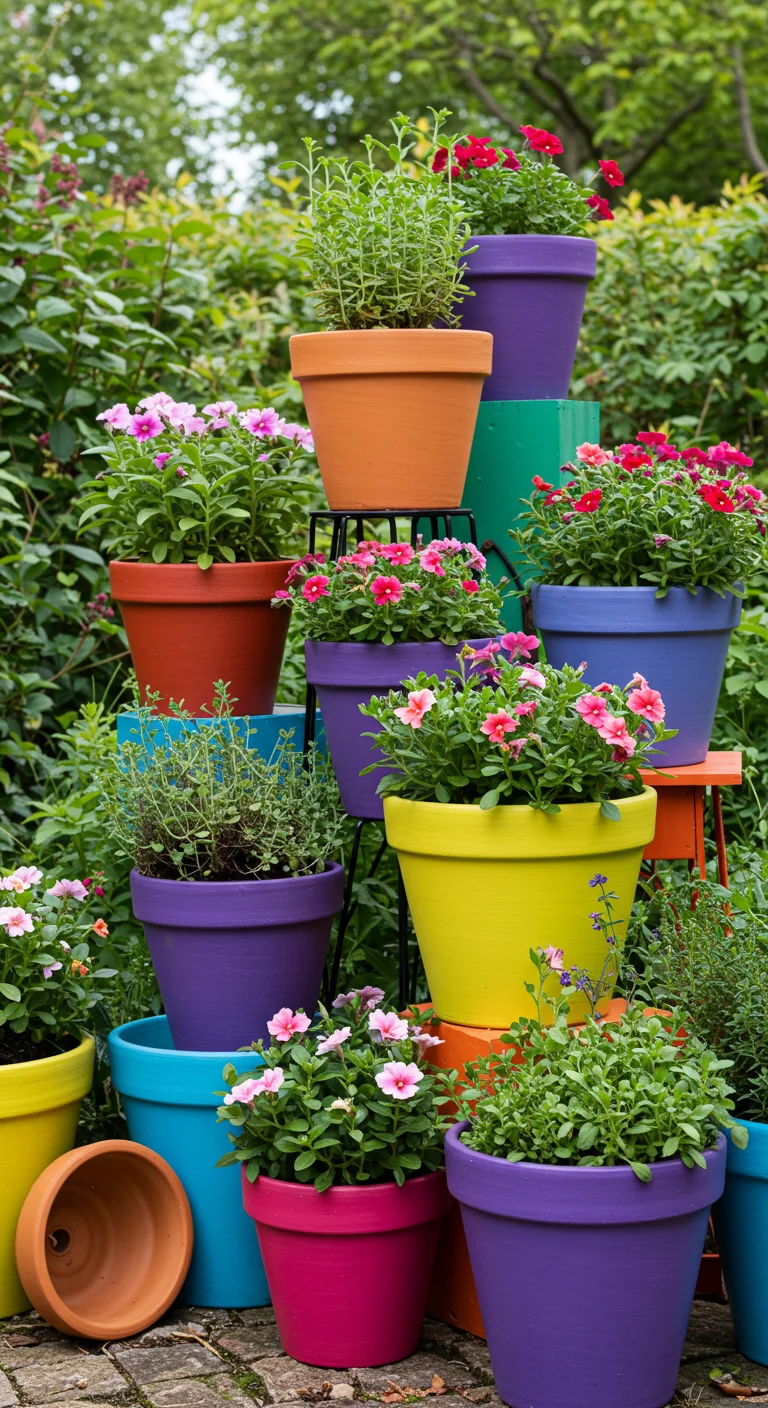 5. Colorful Flower Pots: A Palette of Possibilities