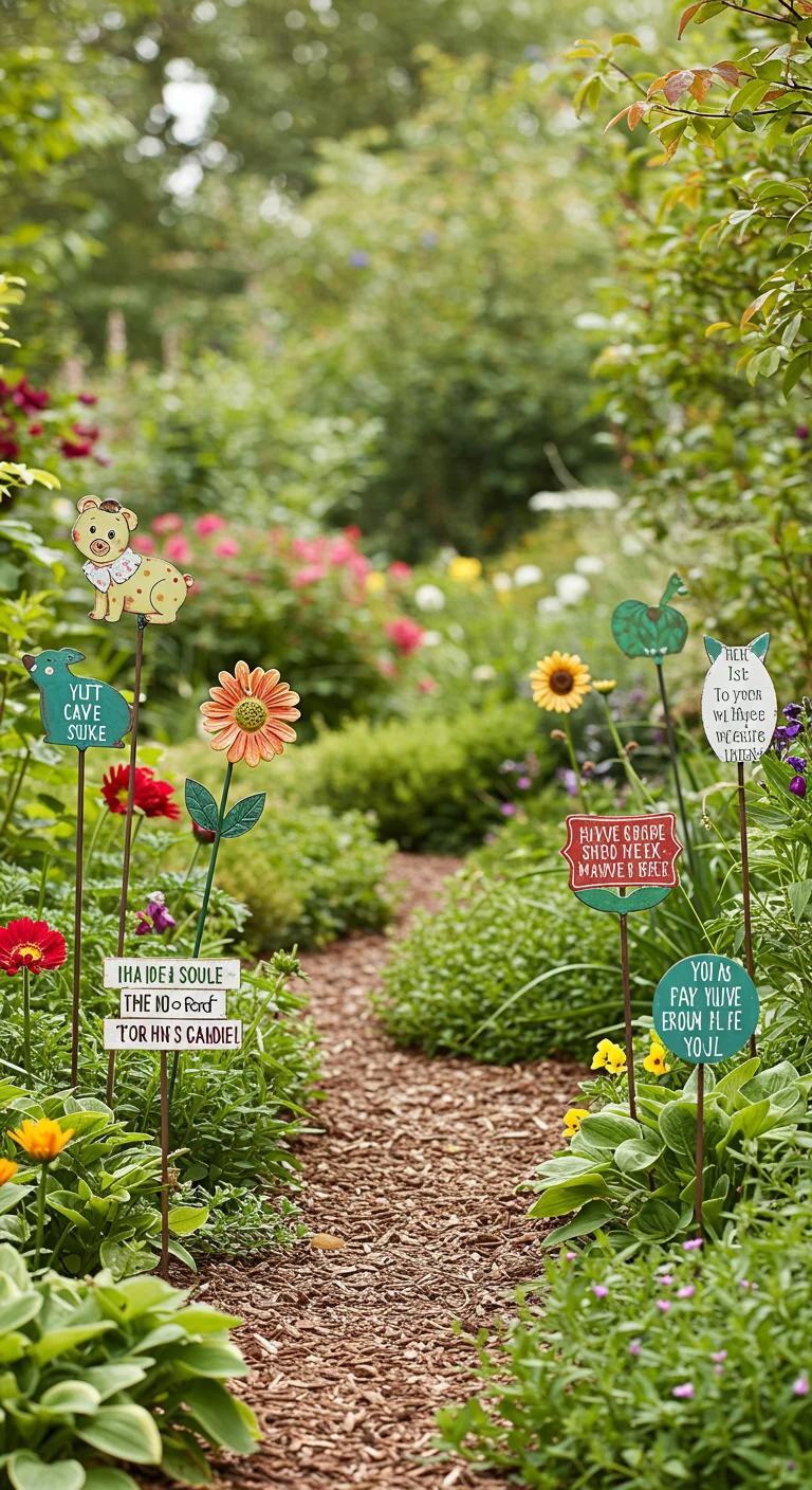 12. Decorative Garden Stakes: A Touch of Whimsy