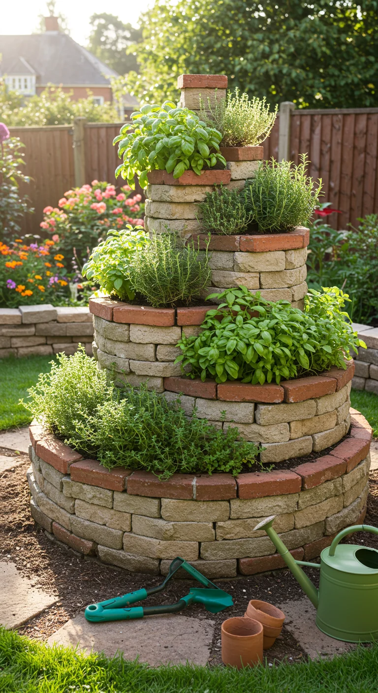 15. Herb Spiral Gardens: Culinary Elegance