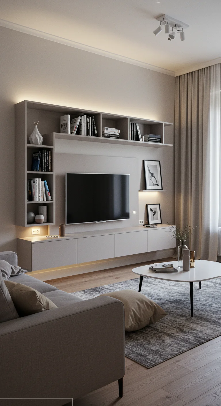 17. Wall-mounted TV: Free Up Floor Space
