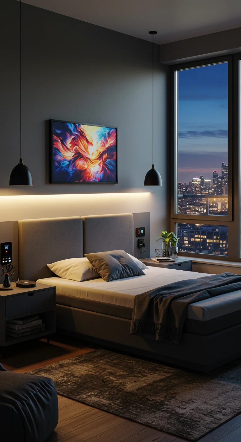 4. Tech Haven: Smart Bedrooms for Modern Men