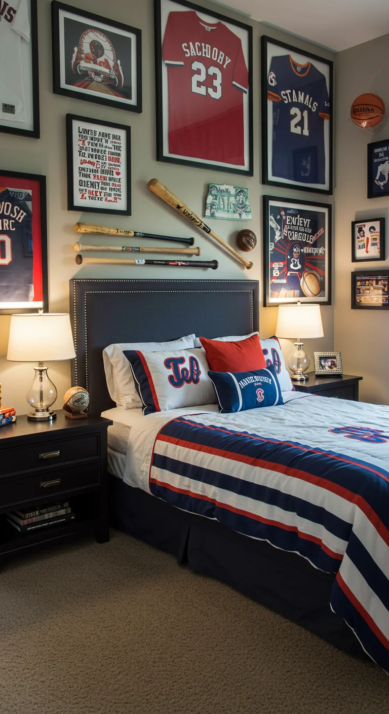 16. Sports-Themed Decor: Show Off Your Passion