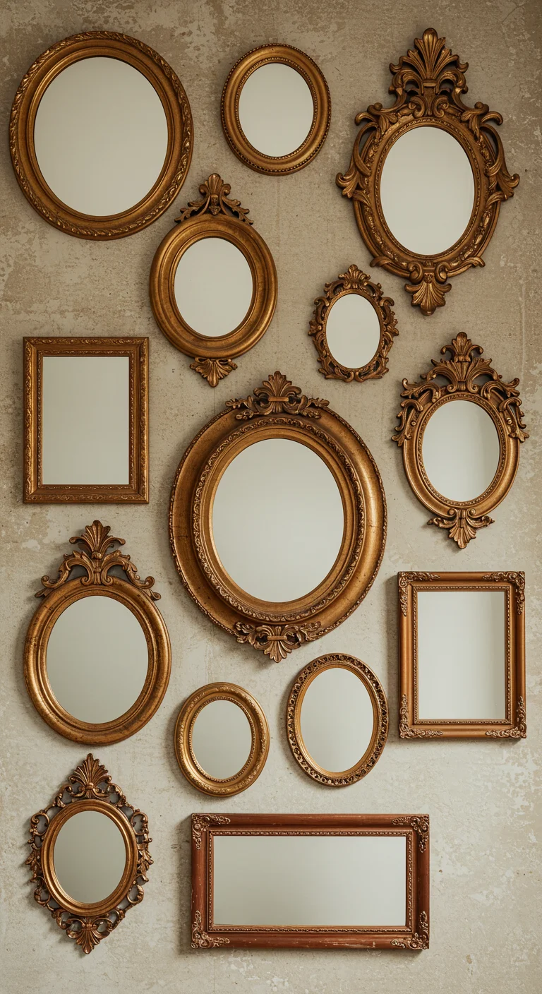 2. Vintage Vibes: Antique Mirror Frames