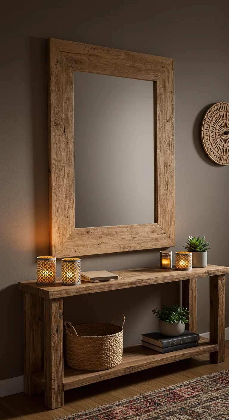 4. Nature's Touch: Mirrors with Wooden Frames