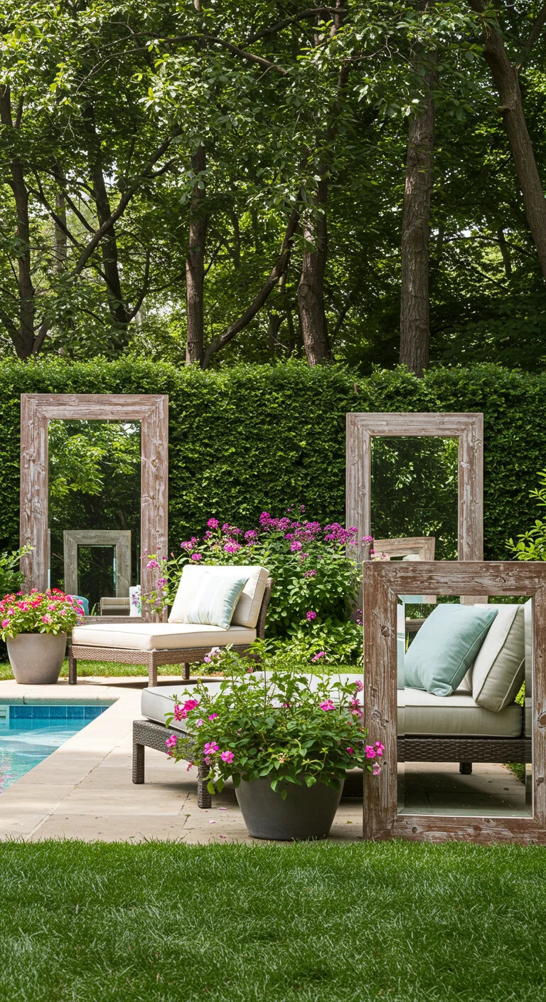 19. Outdoor Oasis: Weather-Resistant Mirrors