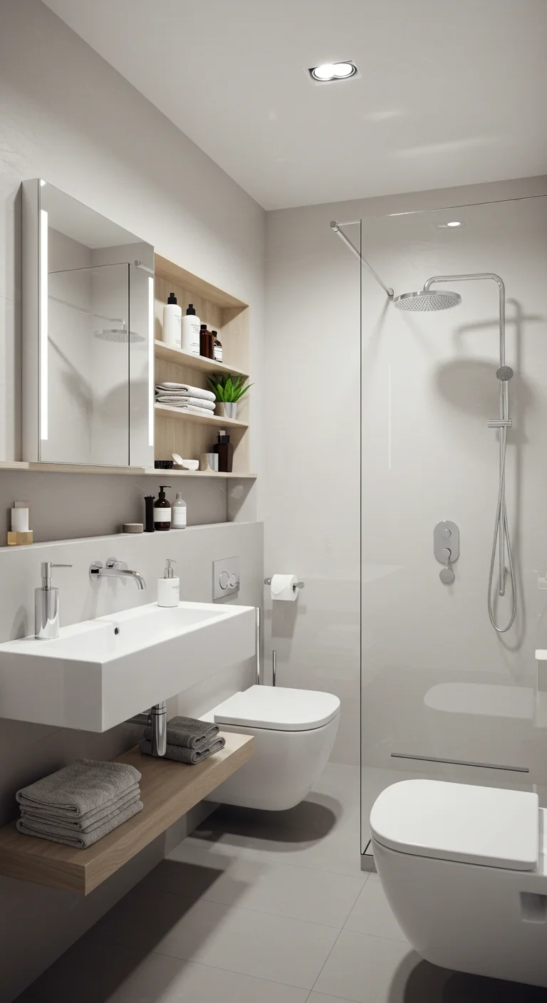 2. Floating Fixtures: The Illusion of Space