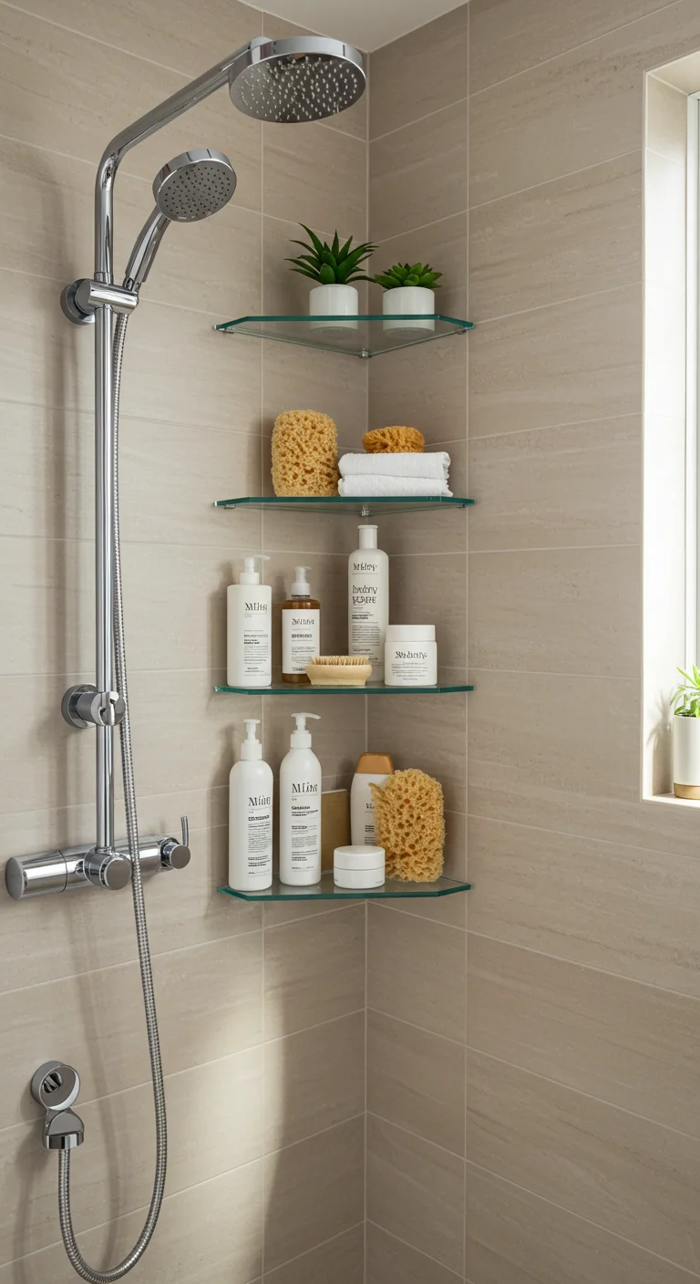 6. Shower Shelves: Maximizing Every Nook